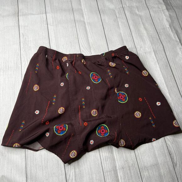 BDG Urban Outfitters Red Tribal Print Maroon Shorts Size Medium - Picture 3 of 7